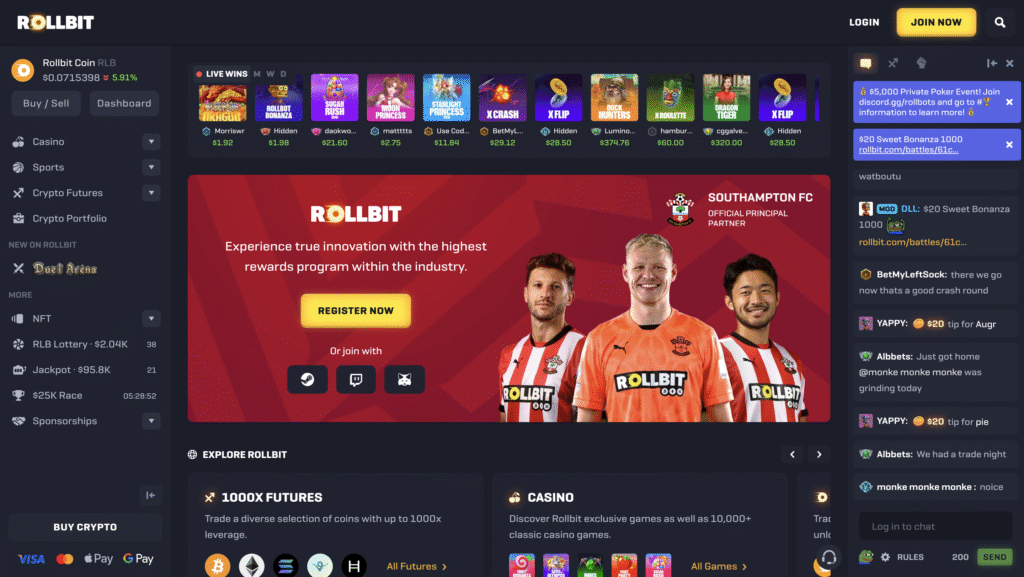 Rollbit Mobile App
